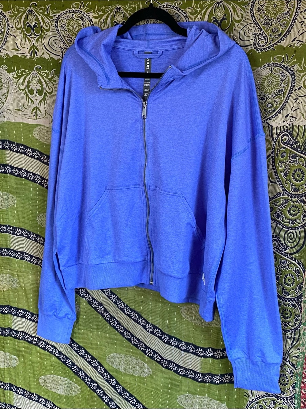 NWT Vuori Bright Iris Heather Halo Modern Full Zip Hoodie Large Top Rated - Picture 6 of 15